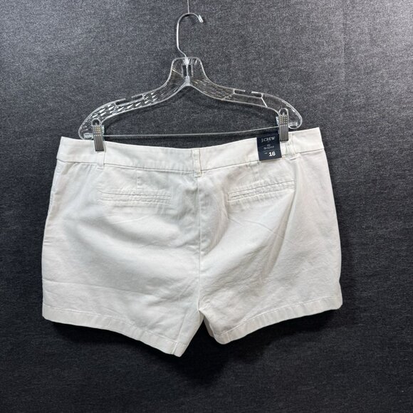 J Crew Women's Shorts 3.5 Inches Inseam classic Chino Size16 In Color White - Picture 7 of 7